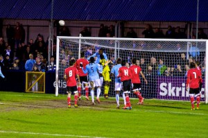 Marcos Lopes' corner comes off the Benfica bar