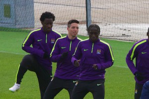 Wilfried Bony, Samir Nasri and Bacary Sagna