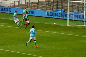 Lukas Nmecha scores for Manchester City U18