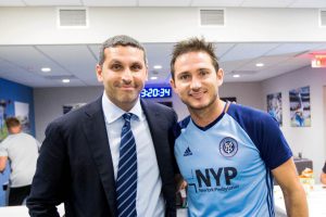 Khaldoon Al Mubarak with Frank Lampard