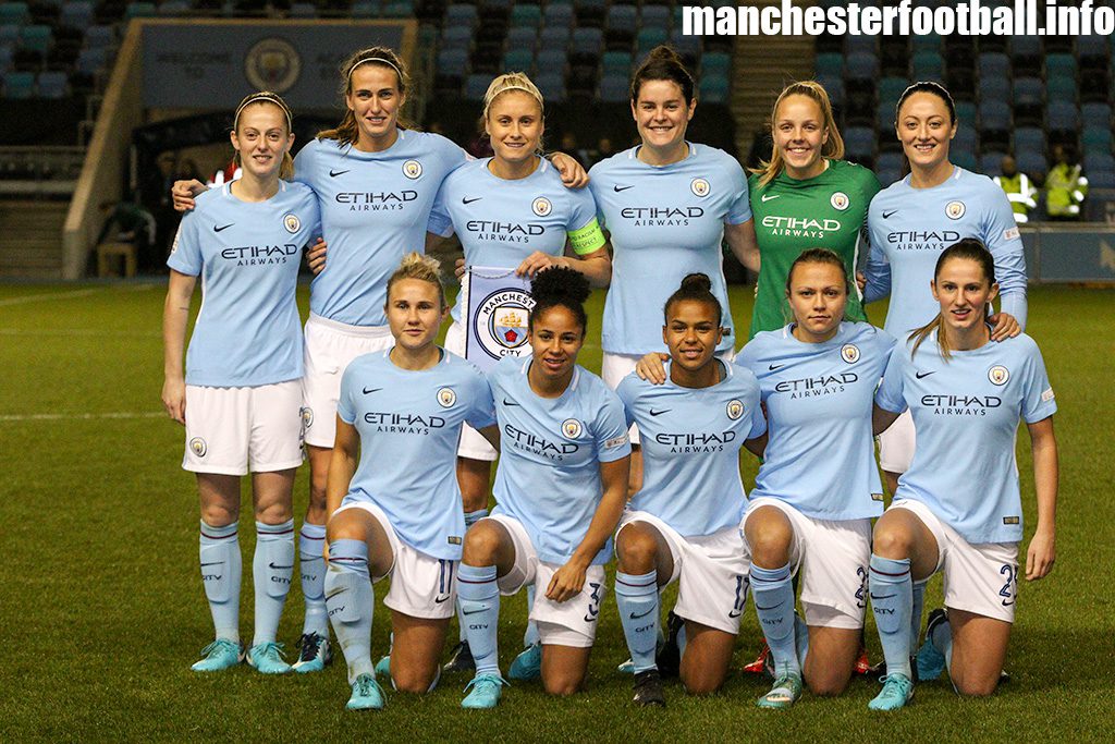 Manchester City Women team picture for the LSK Kvinner home game on November 16, 2017