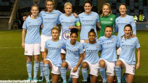 Man City Women Team Photo for their game against LSK Kvinner