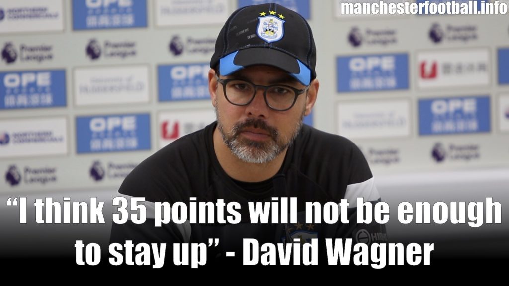 David Wagner after the Everton game on Saturday, April 28, 2018