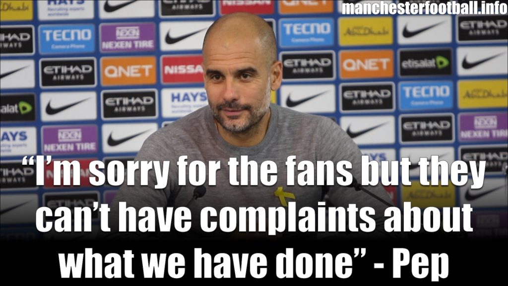 Pep Guardiola Post Match Press Conference Man City vs Man Utd April 7 2018