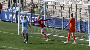 Danique Kerkdijk celebrates after scoring for Bristol City Women