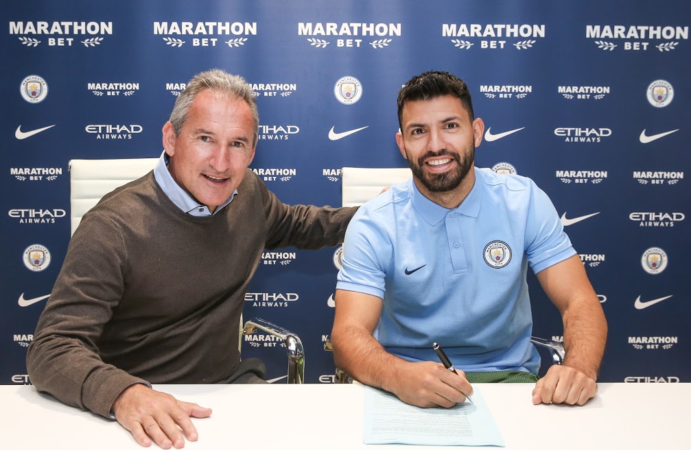 Txiki Begiristain and Sergio Aguero