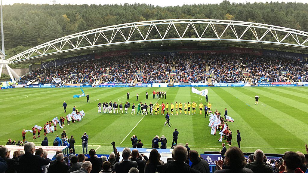 Huddersfield Town line up against Millwall on Saturday, September 28, 2019