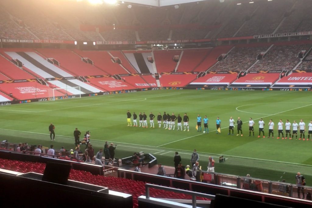Manchester United vs LASK in the Europa League at Old Trafford on Wednesday August 5 2020 @2x