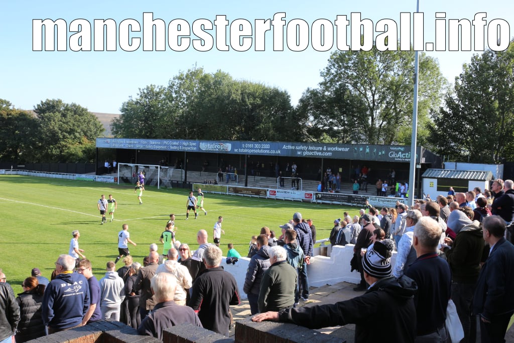 Fans among the 400 capacity crowd at Mossley 2, Ossett United 0