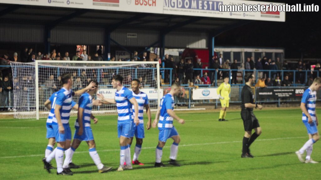 Harry Freedman second goal celebrations - Stalybridge Celtic 3, Bishop Auckland 0 - FA Cup