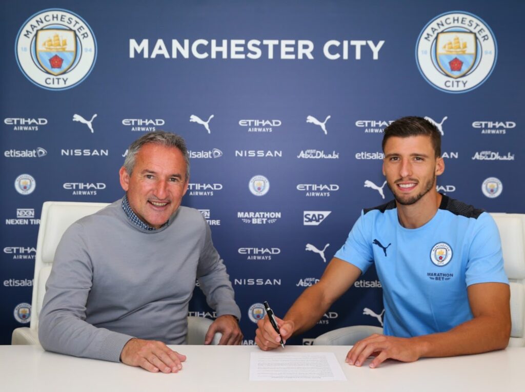 Txiki Begiristain with Ruben Dias