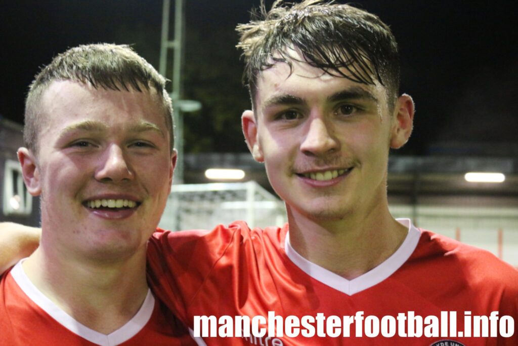 Goalscorers Aiden Butterworth left and Fin Rorke - Hyde United 2, Stockport County 1 - FA Youth Cup