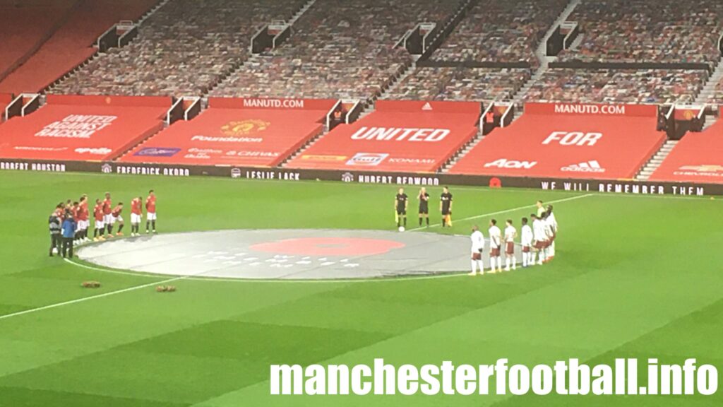 A minute of silence at Old Trafford to mark Remembrance Day and the passing of Nobby Stiles on Sunday November 1 2020