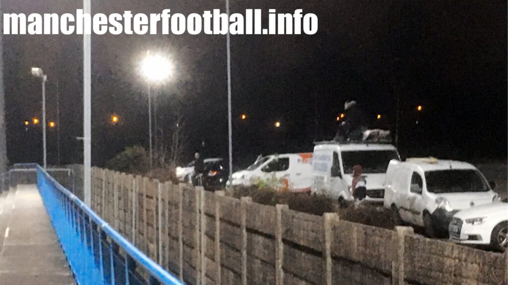 Fans on van roofs at Curzon Ashton 2, AFC Fylde 0 - Tuesday November 17 2020