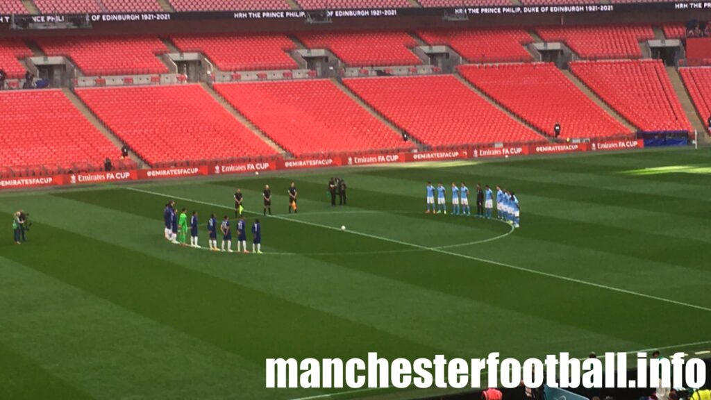 Paying respects on the day of Prince Philip, the Duke of Edinburgh's Funeral - FA Cup Semi Final Saturday April 17 2021