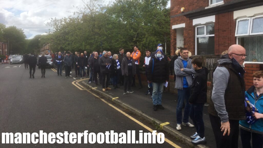 Queues form an hour before kick off - Stockport County vs Woking - Saturday May 22 2021