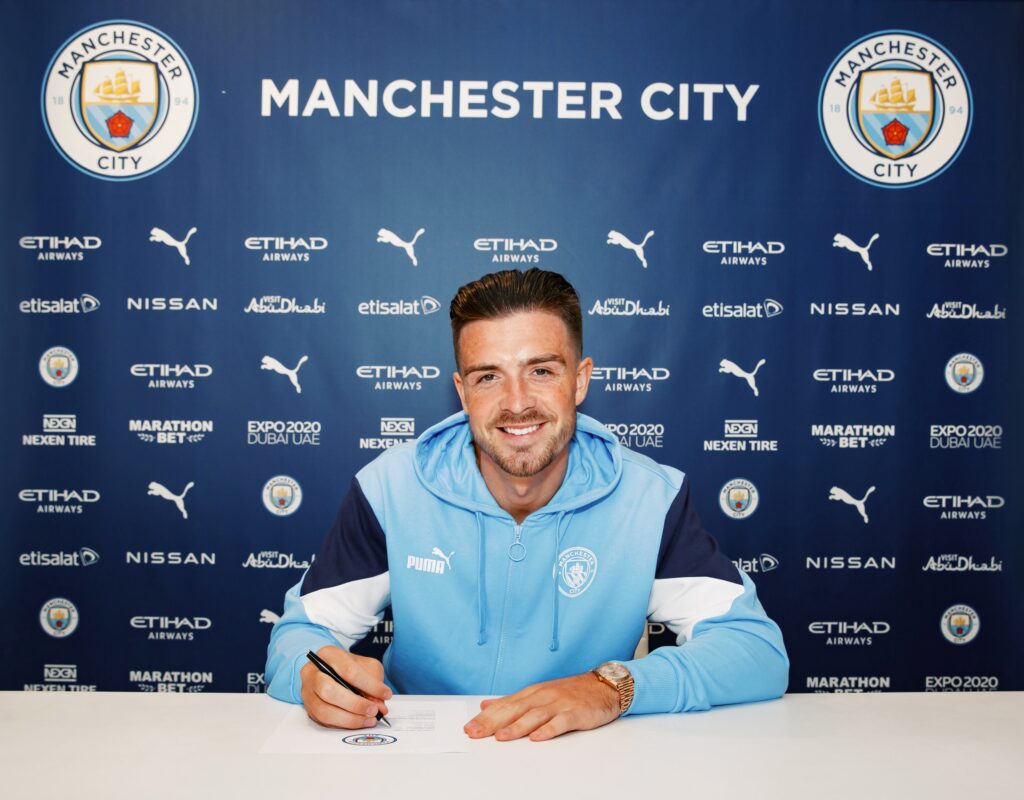 Jack Grealish signs for Manchester City