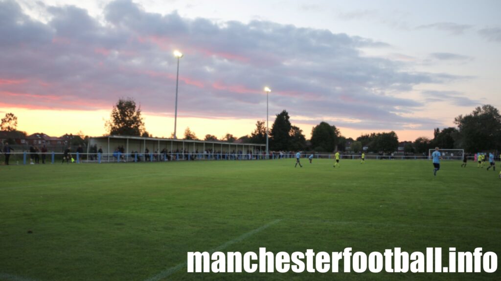 Sunset over Brantingham Road - Maine Road vs Wythenshawe Amateurs - Monday August 2 2021