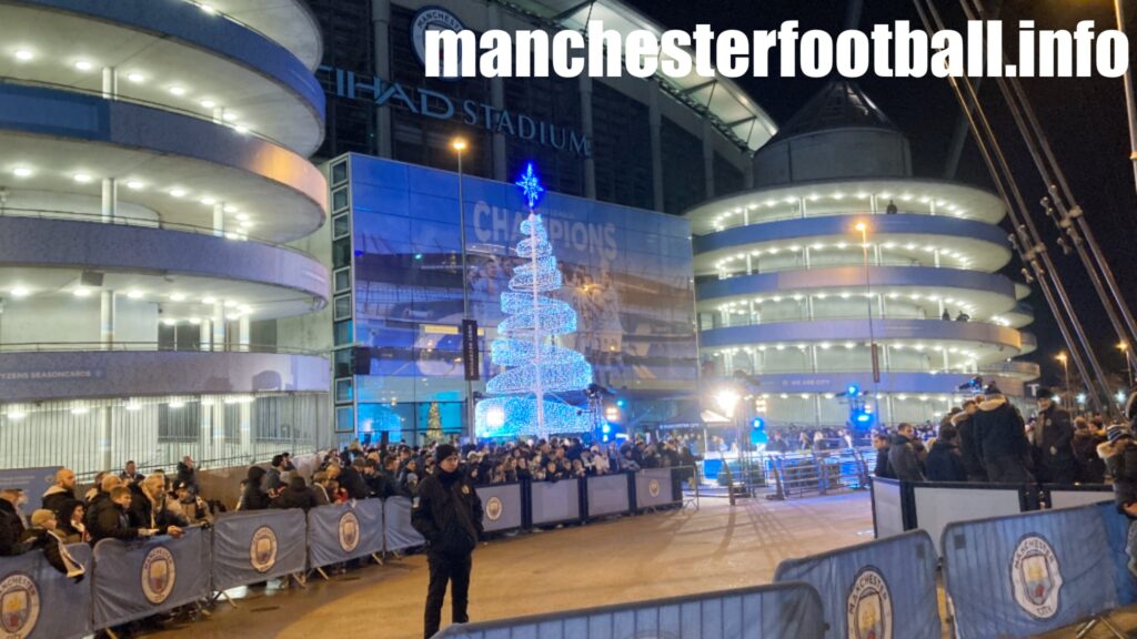 Christmas Tree outside the Etihad Stadium - Man City 2, PSG 1 - Wednesday November 24 2021