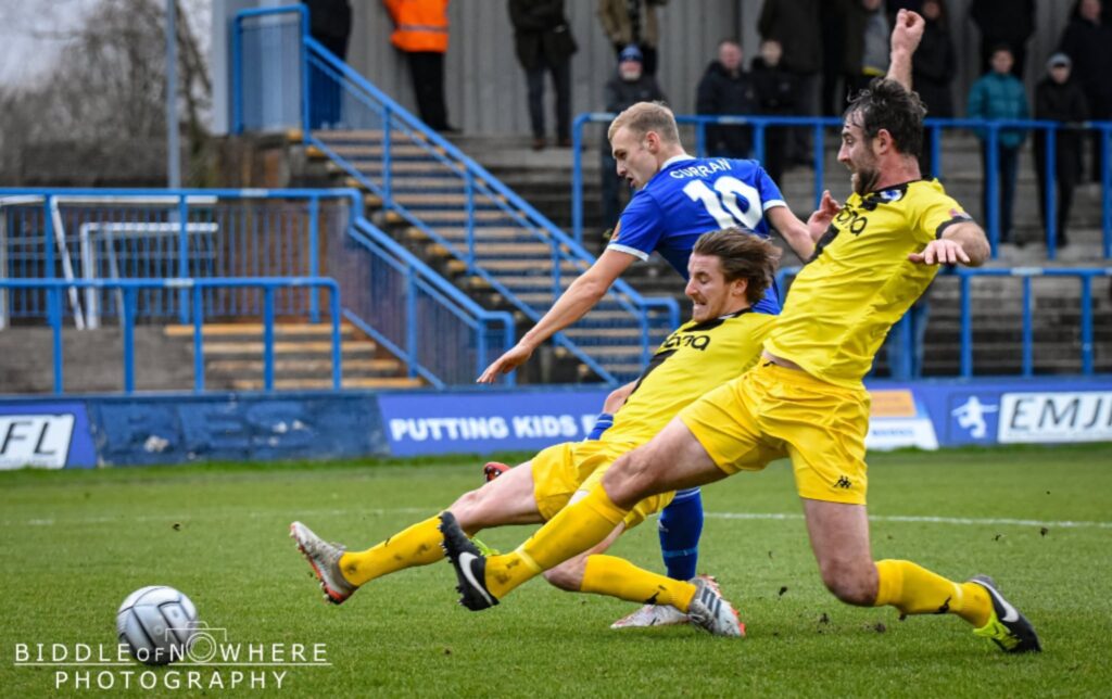 Alex Curran opens the scoring for Curzon - Photo Credit: Oli Biddle.