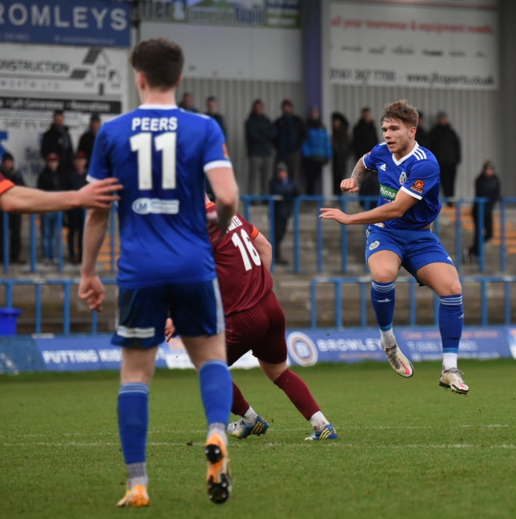 Jamie Cooke scores - Curzon Ashton - By Oli Biddle #biddleofnowherephotography