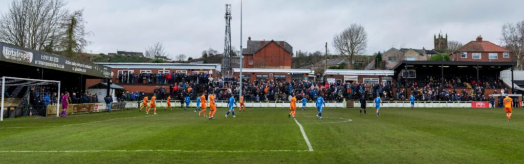 Mossley's Seel Park - their biggest attendance since 1990 - Picture by Martyn Nolan