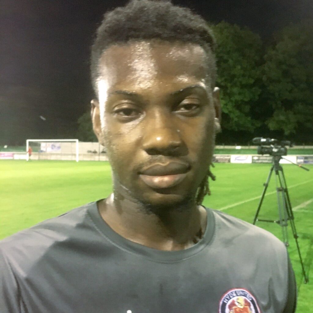 Goalscorer Manasse Mampala - Hyde United