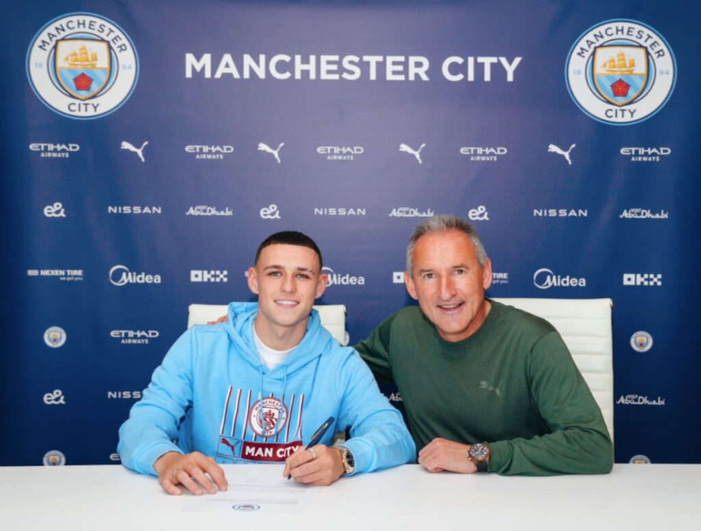 Phil Foden and Txiki Begiristain