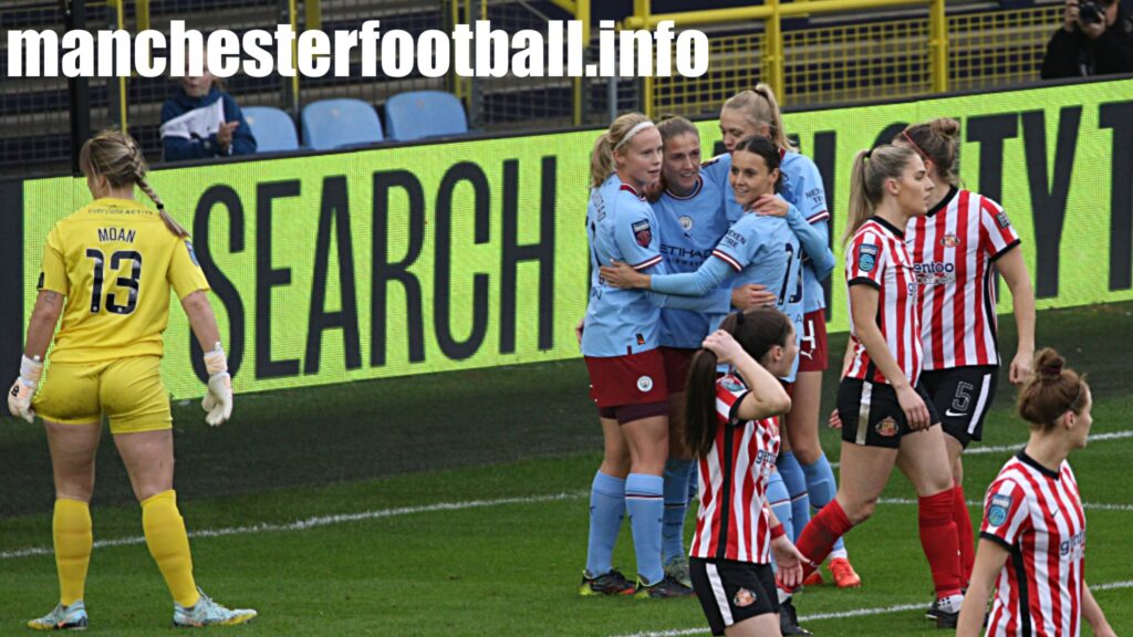 Julie Blakstad celebreates her goal against Sunderland - Sunday November 27 2022