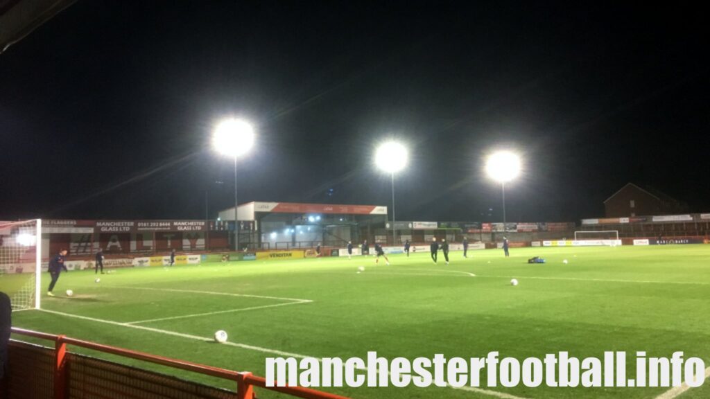 Altrincham FC J Davidson Stadium at night
