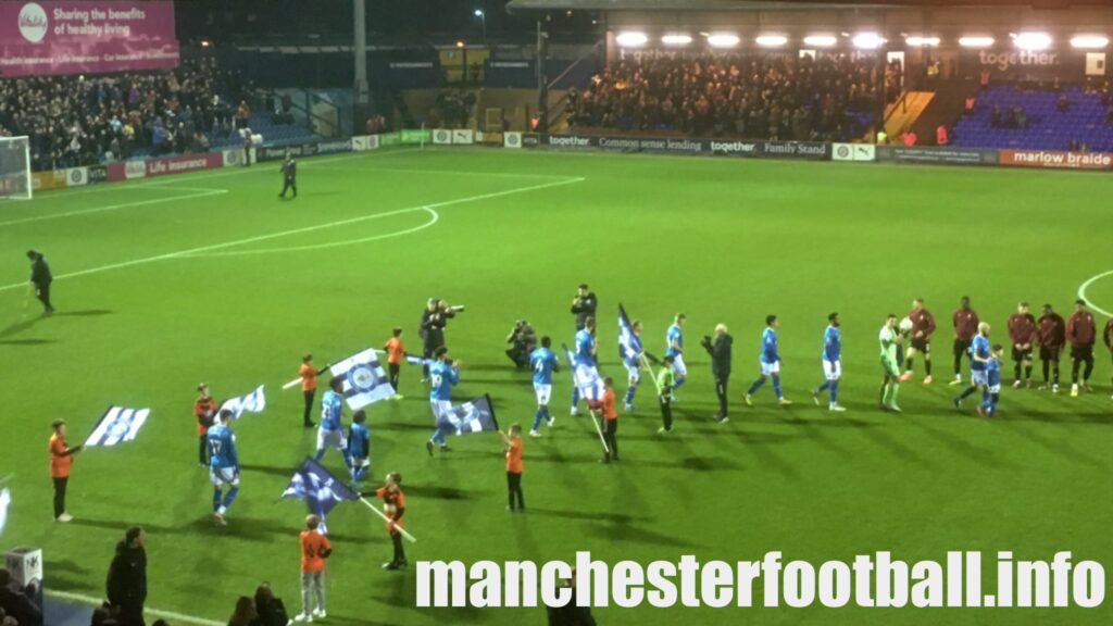 Stockport County vs Bradford City - Offerton Park U11 flag bearers - Tuesday January 24 2023