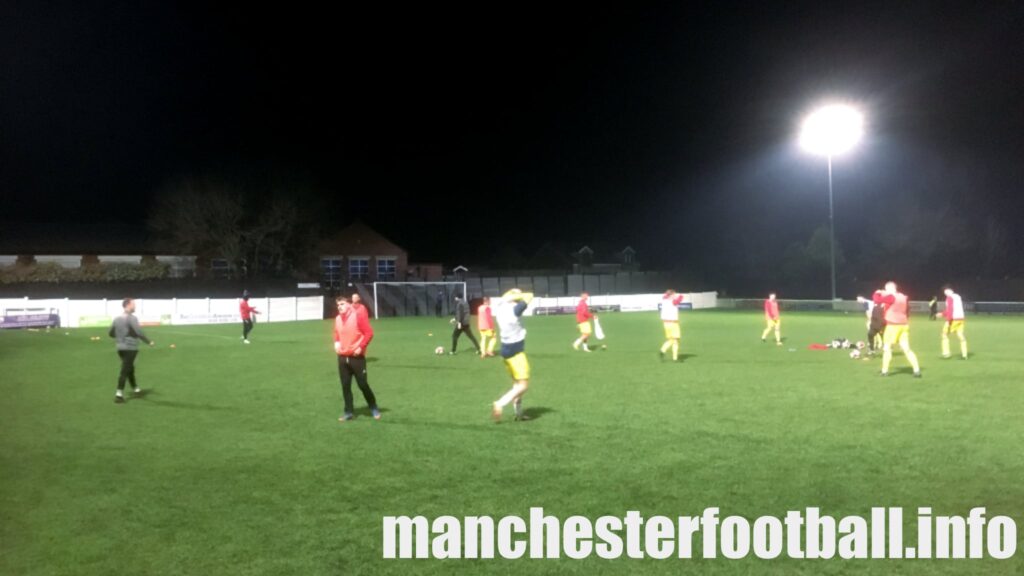 Mossley vs Trafford - warming up - Tuesday February 7 2023