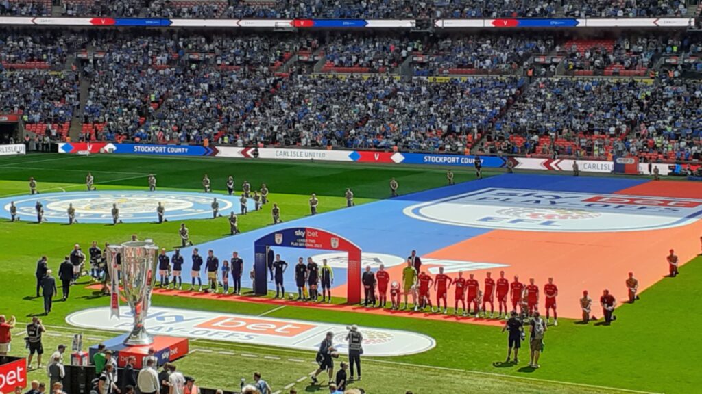 Stockport County at Wembley - playoff final against Carlisle Utd