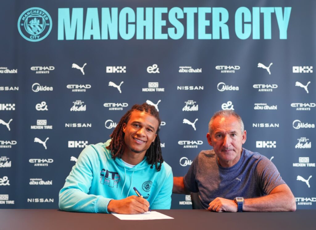 Nathan Ake with Txiki Begiristain - extending contract until 2027