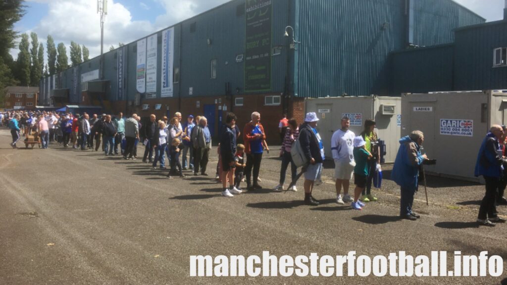 Queues at Gigg Lane for first competitive Bury fixture in 4 years