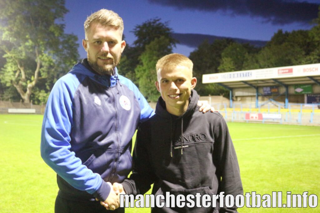 Stalybridge Celtic manager James Kinsey welcomes new signing Brandon Newall