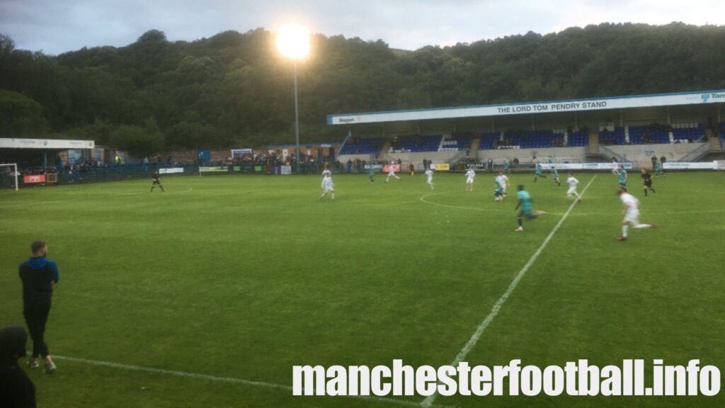 Stalybridge vs Abbey Hey - Match Action in front of Lord Tom Pendry Stand